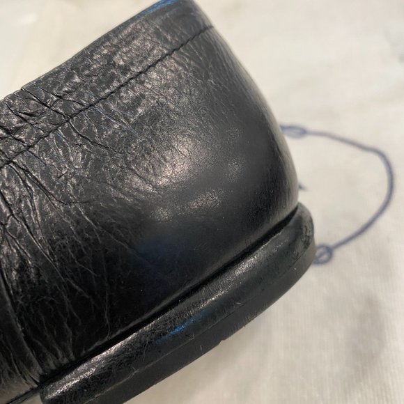 Prada Black Calf Leather Milano Ballet Flats - Picture 6 of 14